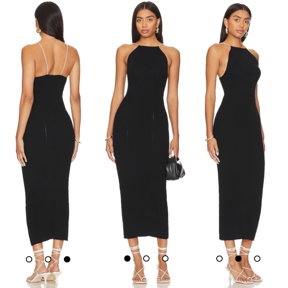 NWT Favorite Daughter The Ropes of Pearl Dress in Meteorite Black Size Small
